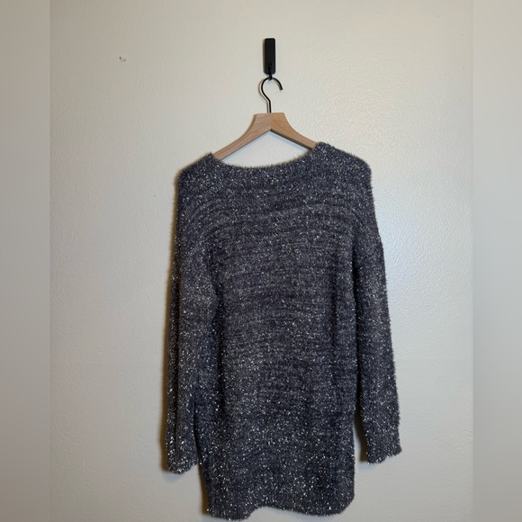 Anthropologie metallic eyelash knit sweater mini dress - Picture 5 of 6